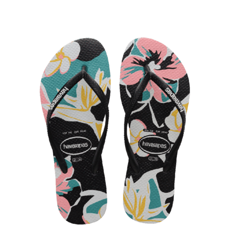 Kids Slim Print Floral Toddler - HavaianasHKSF1071T - Black/Black - 23to24