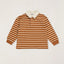 KIDS STRIPE LS RUGBY POLO - RhythmCD26B-CT04-EARTH-2