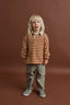 KIDS STRIPE LS RUGBY POLO - RhythmCD26B-CT04-EARTH-2
