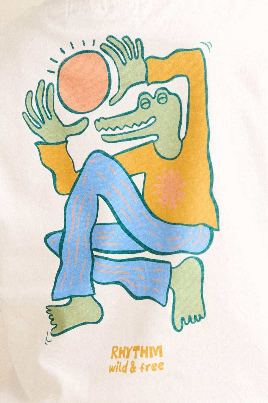 KIDS SUN CROC SS T - SHIRT - RhythmCD25B-PT02-ECRU-3