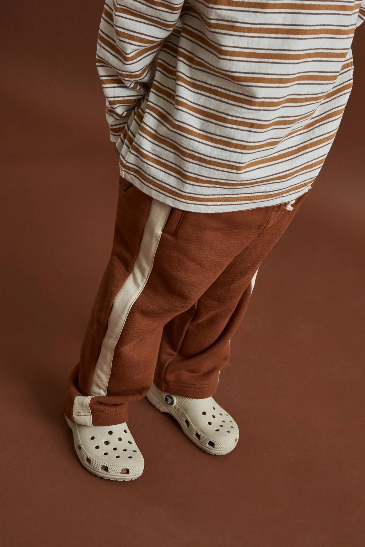 KIDS VINTAGE STRIPE TRACKPANT - RhythmCD26B-PA02-EARTH-2