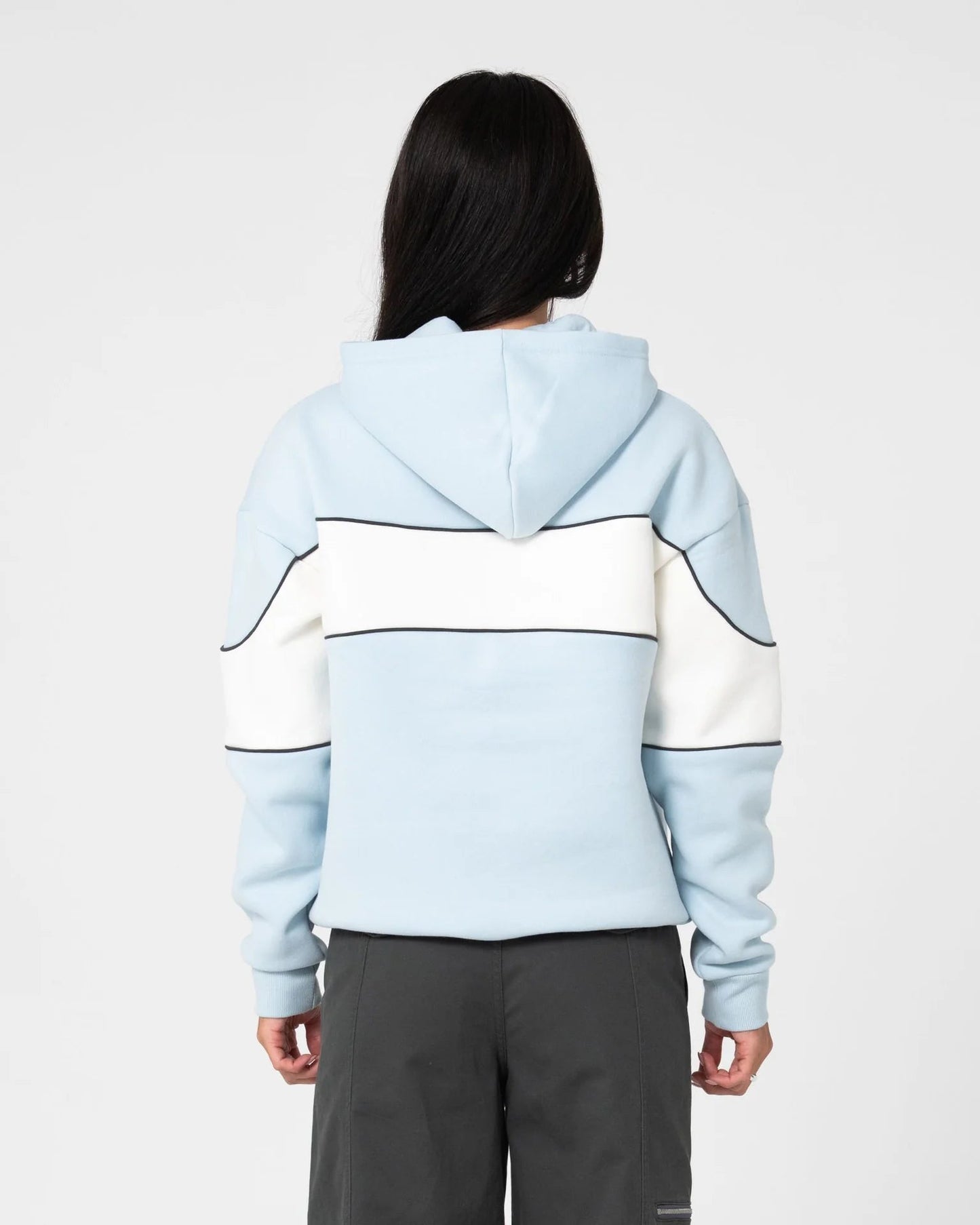 KINETIC OVERSIZED HOODED FLEECE - RustyFTL0919-RETRO BLUE / EGRET-08