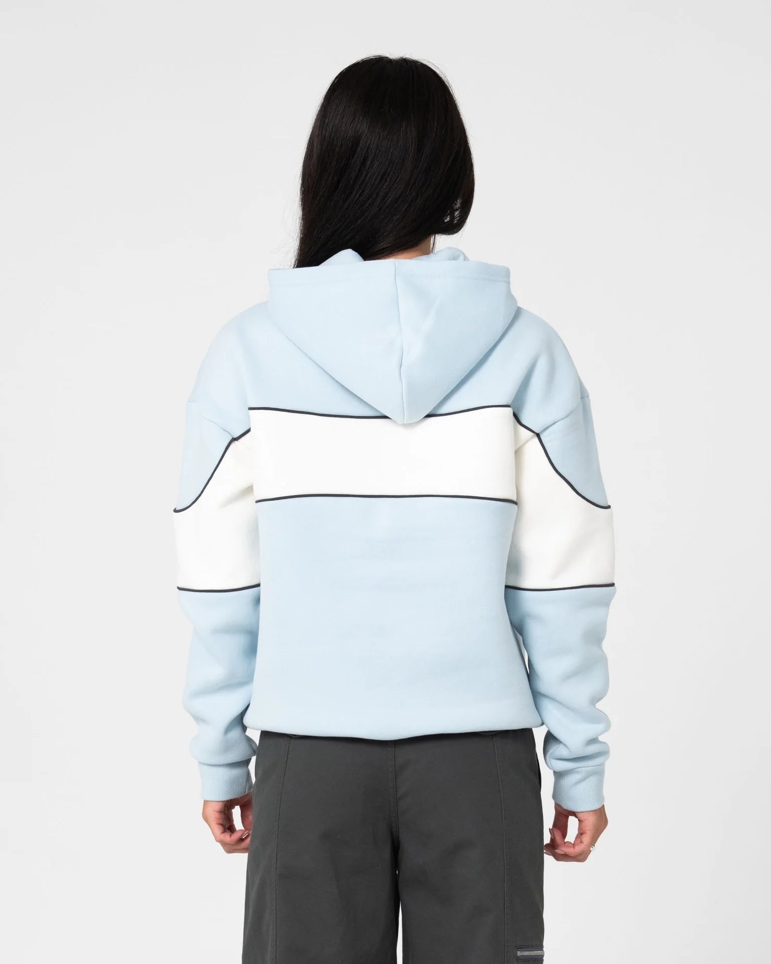 KINETIC OVERSIZED HOODED FLEECE - RustyFTL0919-RETRO BLUE / EGRET-08