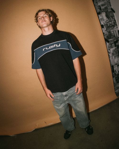 KINETIC SHORT SLEEVE HEAVY TEE - RustyTTM3011-BLACK-S