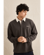 KOA VINTAGE RUGBY LS POLO - RhythmCD25M-CT15-OLIVE-S