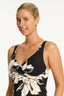 La Luna Cross Front Swing Singlet Top - Sea LevelSL3316LU-Black-AU18/US14