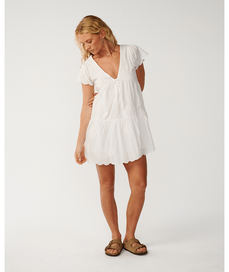BOSSA NOVA EMB S/S DRESS
