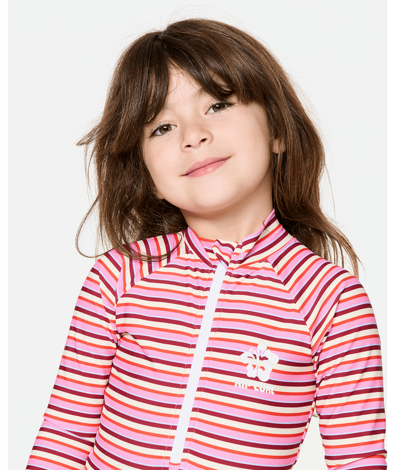 SUNSET STRIPE LS SURFSUIT-GIRL