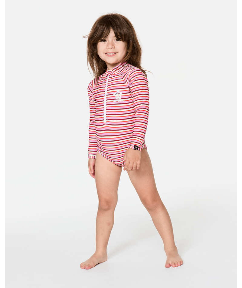 SUNSET STRIPE LS SURFSUIT-GIRL