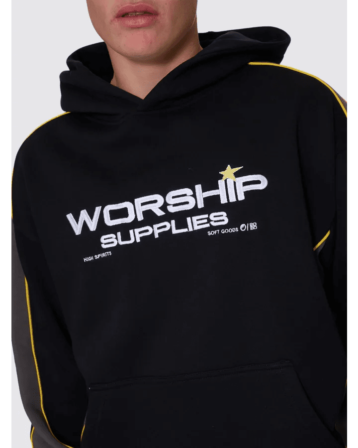 Laser Panel Pullover Hood - WorshipPA26-213B-Black-S