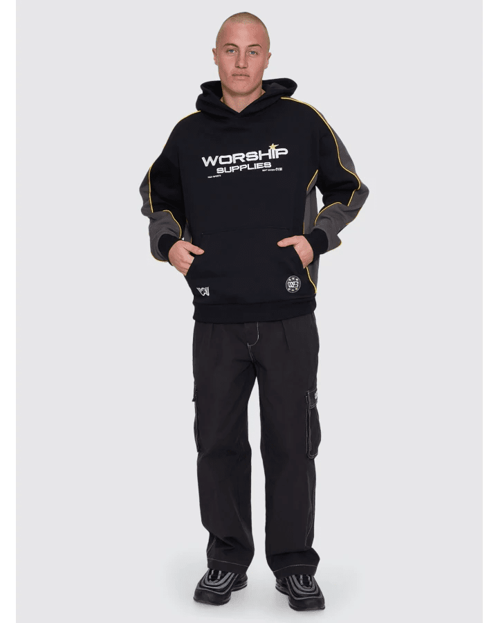 Laser Panel Pullover Hood - WorshipPA26-213B-Black-S