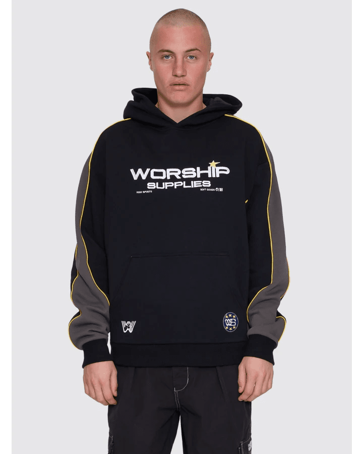 Laser Panel Pullover Hood - WorshipPA26-213B-Black-S