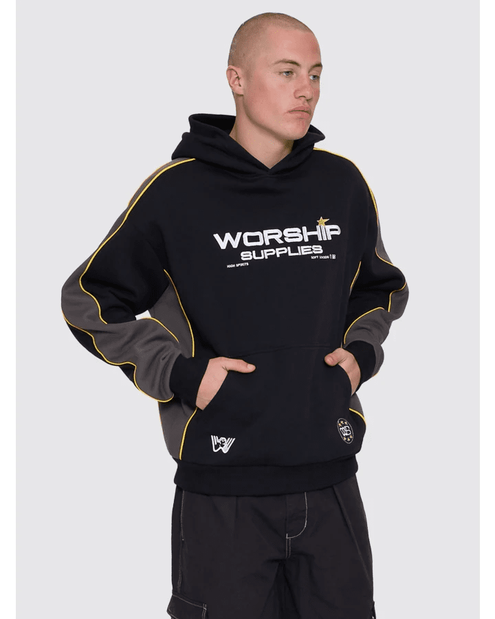 Laser Panel Pullover Hood - WorshipPA26-213B-Black-S