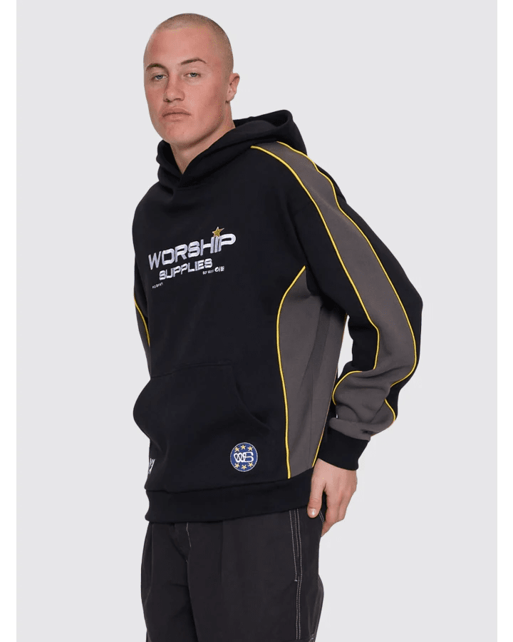 Laser Panel Pullover Hood - WorshipPA26-213B-Black-S