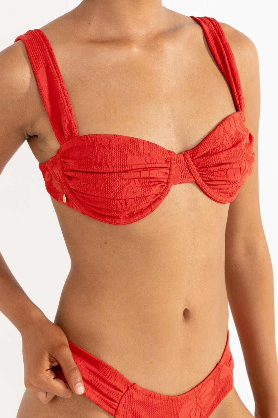 LEILANI SOFT STRAP BALCONETTE TOP - Rhythm0725SW - BT43 - RED - 10