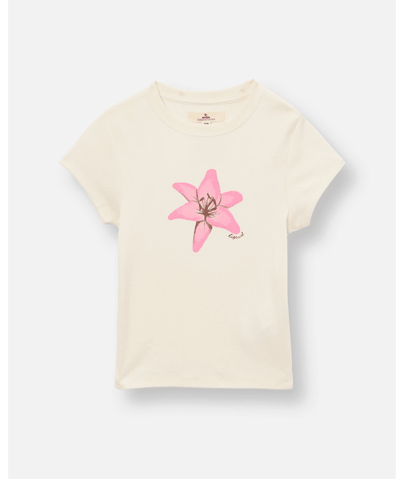 LILLY FITTED TEE-GIRL -Rip Curl08BGTE-BONE-8