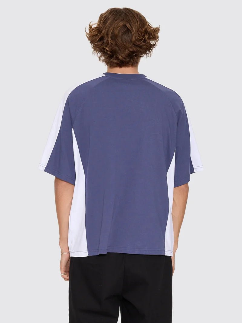 Line Stepper Box Crop Raglan Tee -WorshipPH26-124E-Crown Blue-S