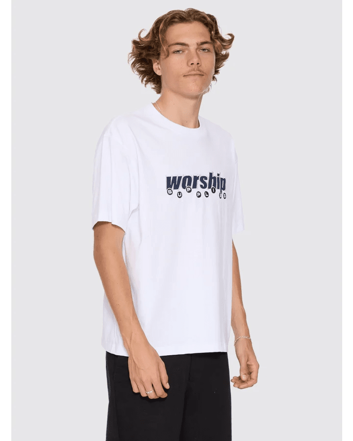 Line Stepper Tee -WorshipPH26-108A-White-S