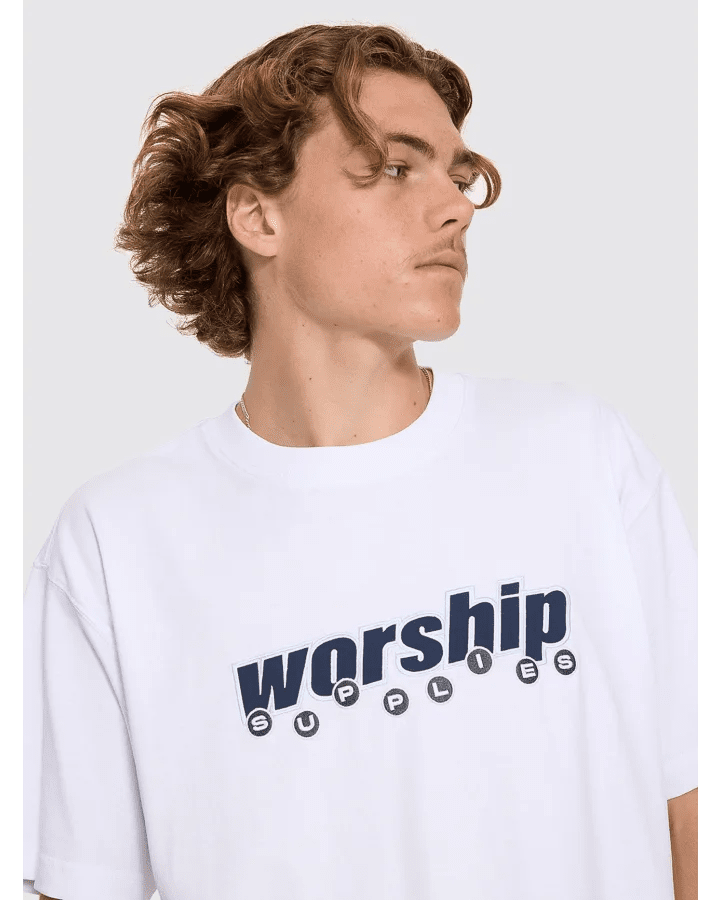 Line Stepper Tee -WorshipPH26-108A-White-S