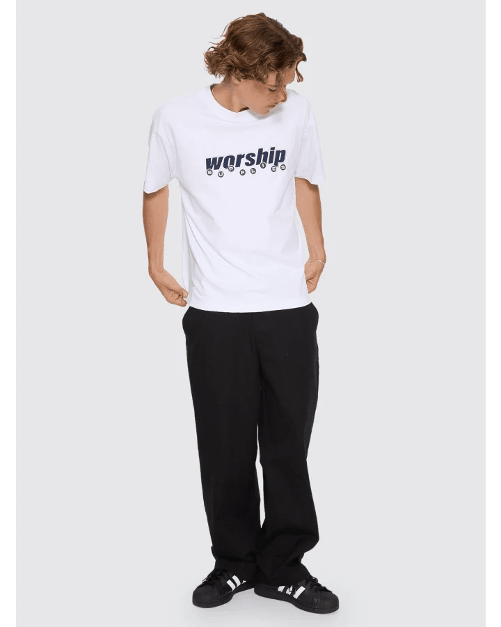 Line Stepper Tee -WorshipPH26-108A-White-S