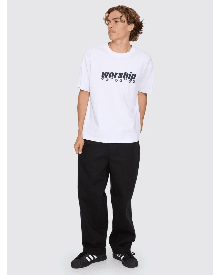 Line Stepper Tee -WorshipPH26-108A-White-S