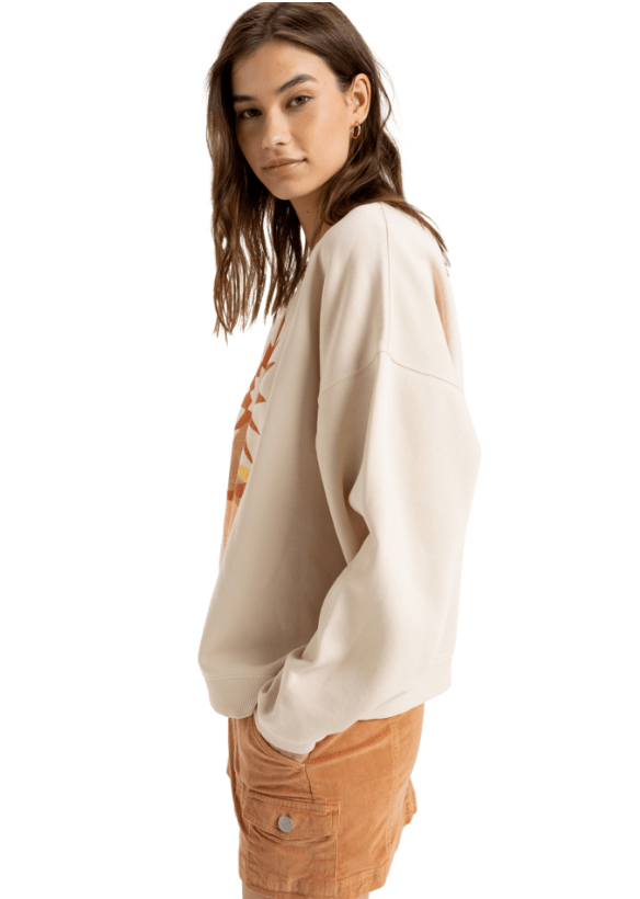 Lineup Oversized Crew - RoxyERJFT04865 - TEC0 - Parchment - L