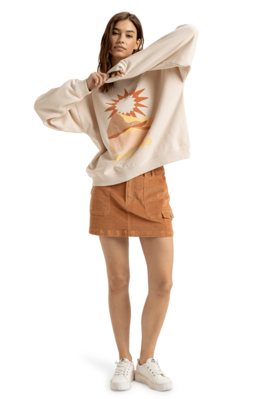 Lineup Oversized Crew - RoxyERJFT04865 - TEC0 - Parchment - L
