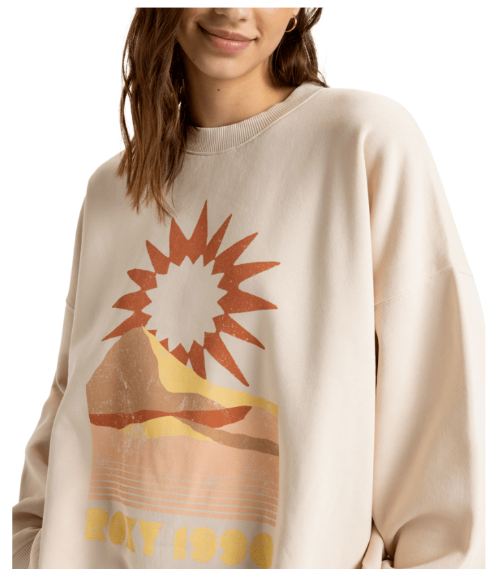 Lineup Oversized Crew - RoxyERJFT04865 - TEC0 - Parchment - L