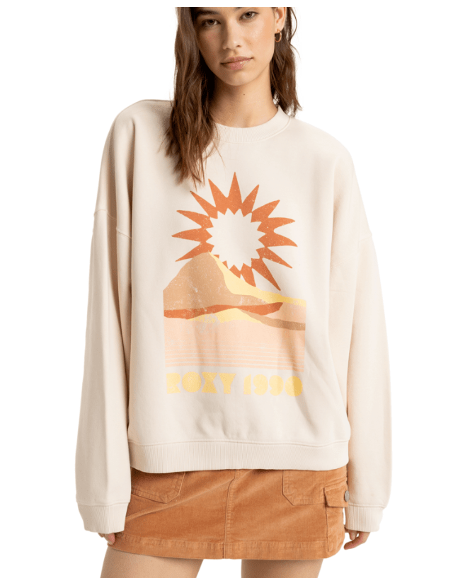 Lineup Oversized Crew - RoxyERJFT04865 - TEC0 - Parchment - L