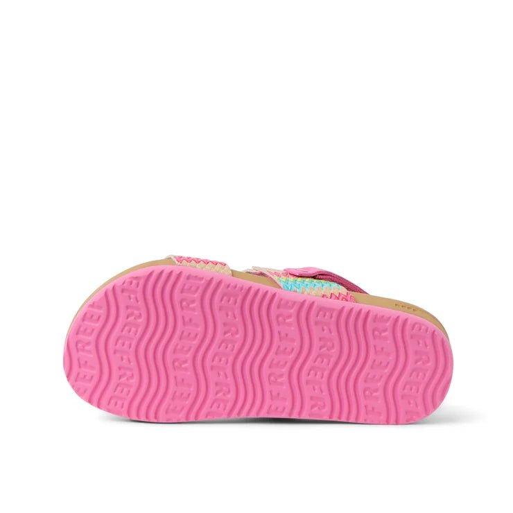 LITTLE CUSHION VISTA PINK MULTI RAFFIA -ReefCK0015-6