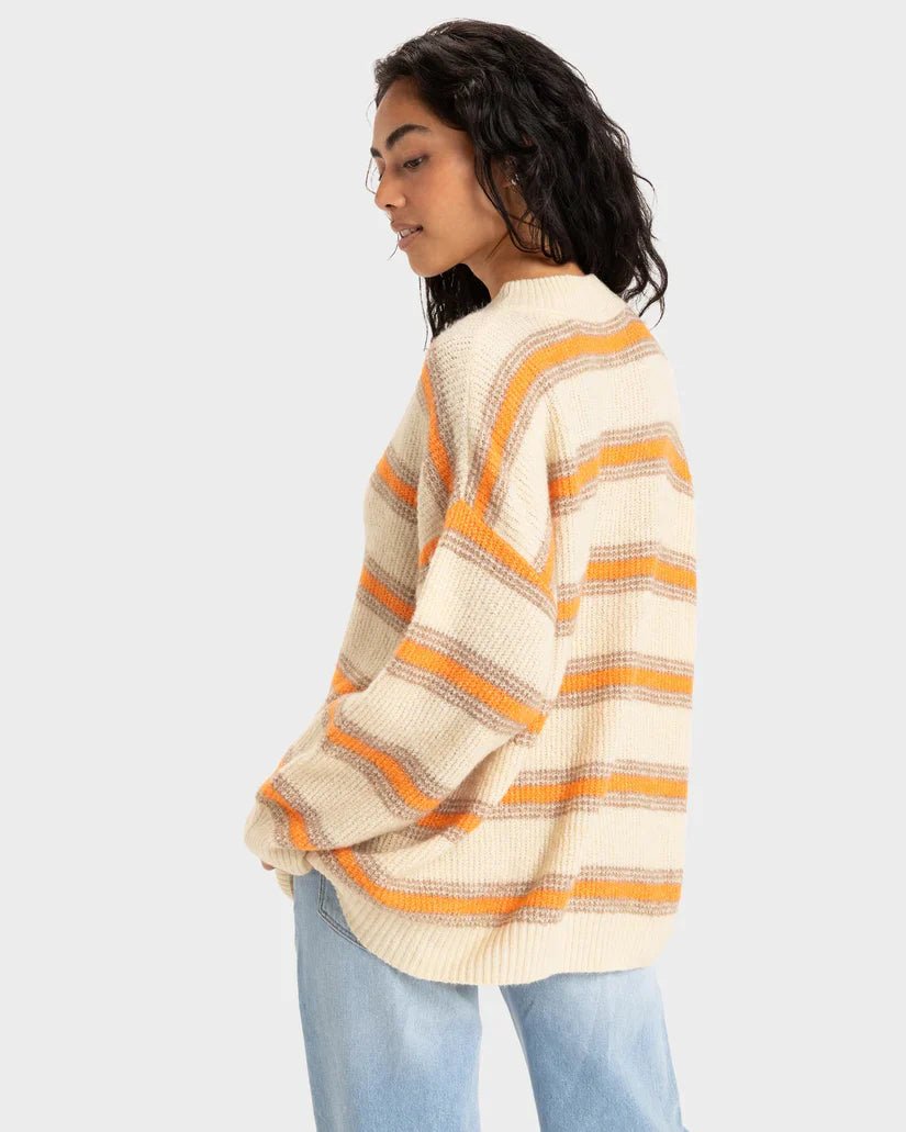 Little Dume Stripe - RoxyERJSW03664 - TEC3 - Parchment Lucie Stripe - L