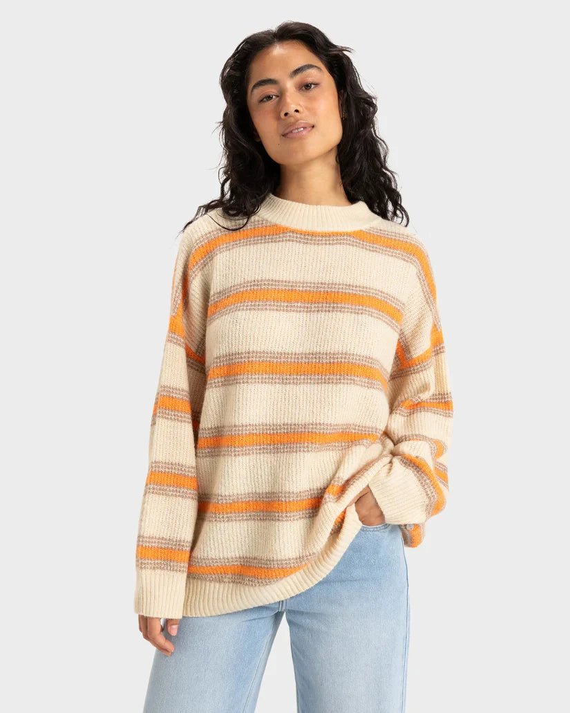 Little Dume Stripe - RoxyERJSW03664 - TEC3 - Parchment Lucie Stripe - L