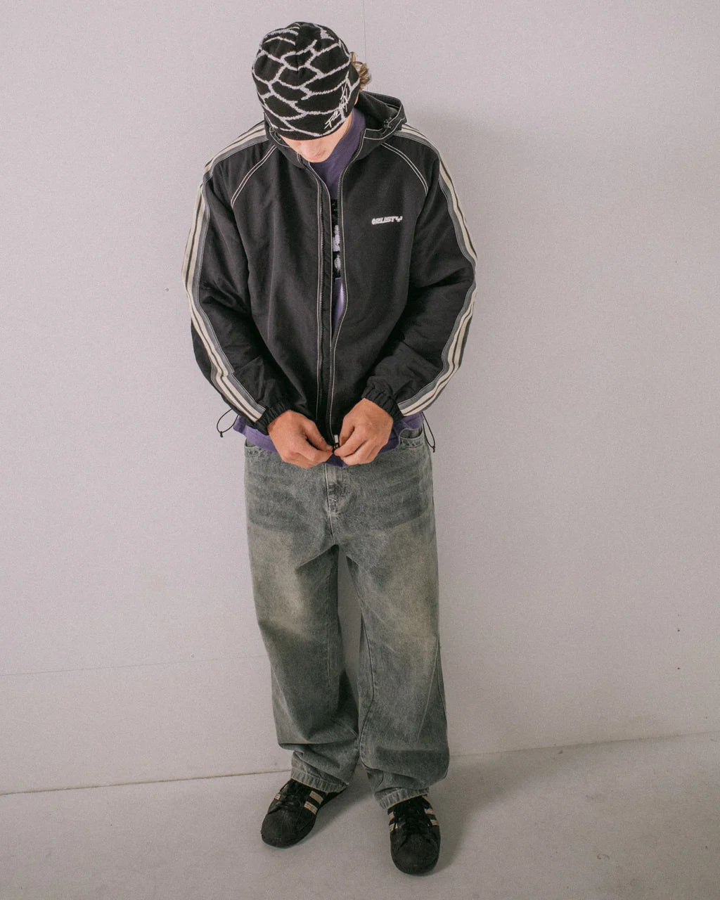 LOCK OUT HOODED JACKET - RustyJKM0573-BLACK-XS