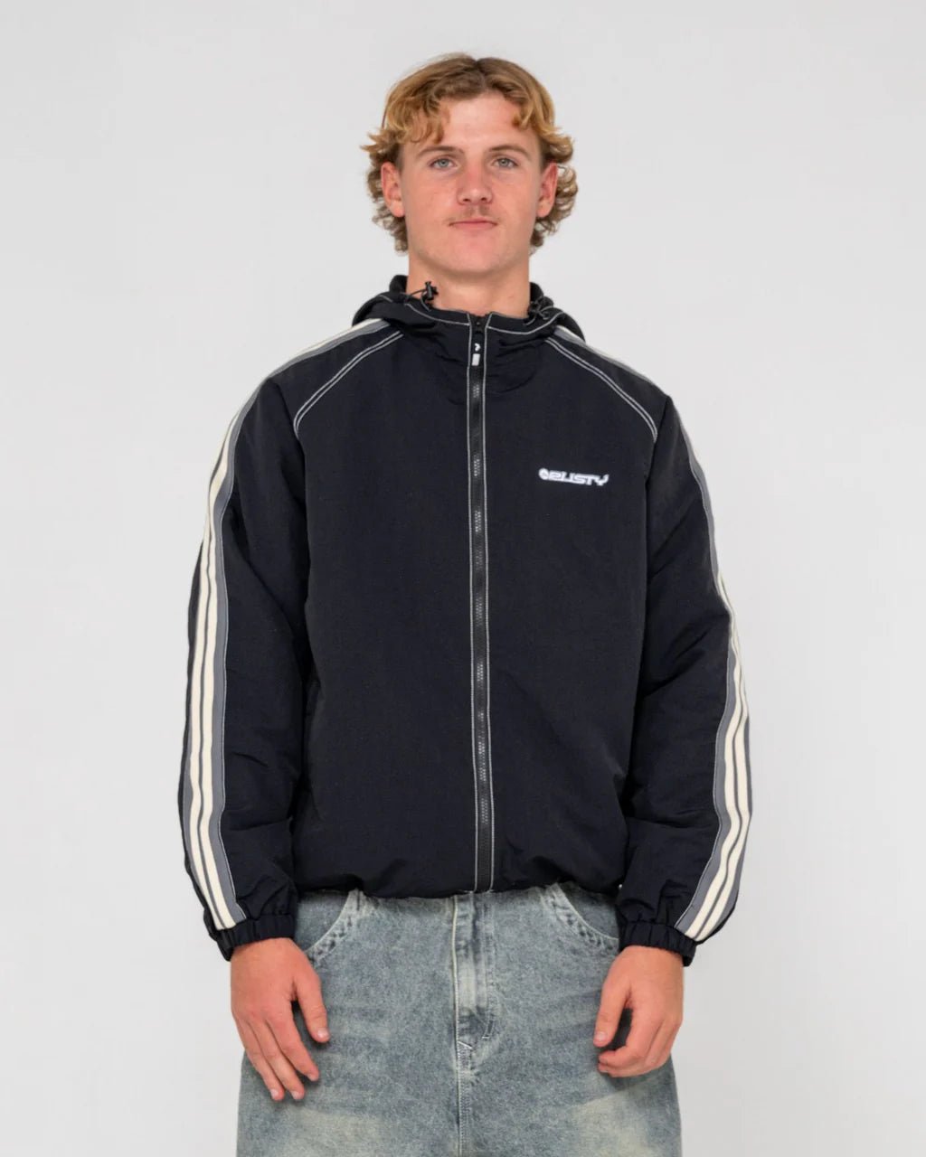 LOCK OUT HOODED JACKET - RustyJKM0573-BLACK-XS