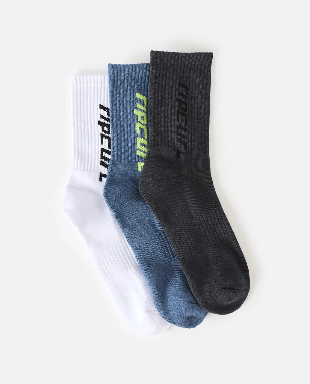 LOGO CREW SOCK 3-PK - BOY -Rip Curl008BSO-BLACK/MULTI