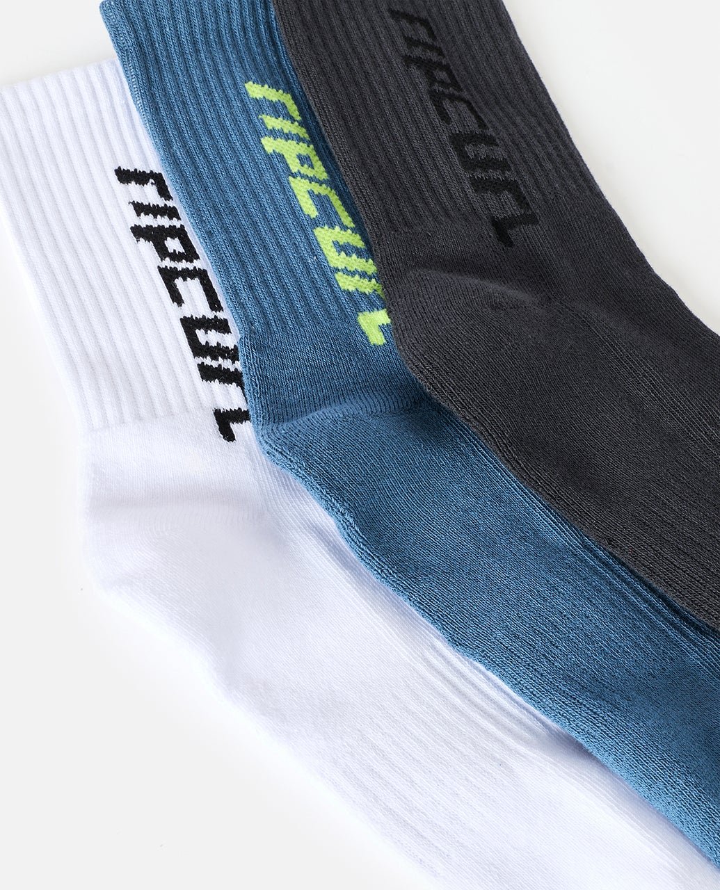 LOGO CREW SOCK 3-PK - BOY -Rip Curl008BSO-BLACK/MULTI