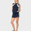 LOMBARDI NYLON MINI SKIRT -RustySKL0621-NAVY BLUE / WHITE-6