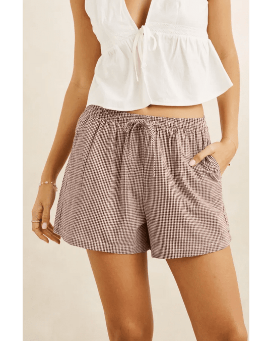 LONDON CHECK BEACH SHORT