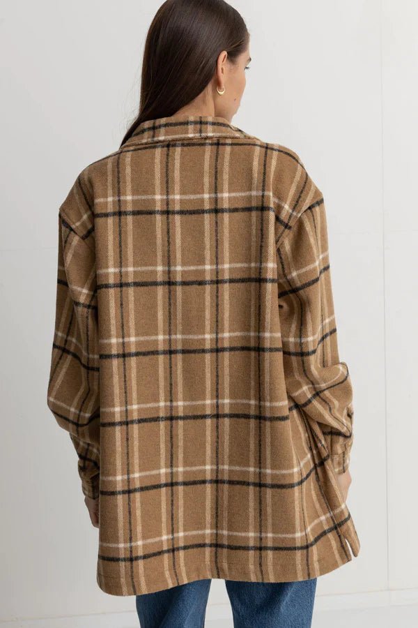 Long Check Shacket - Rhythm0124W - JK02 - CAR - Caramel - 10