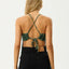 Lonnie Strappy - Seersucker Top - AfendsW253105 - HUG - HUNTER GREEN - XS