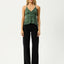 Lonnie Strappy - Seersucker Top - AfendsW253105 - HUG - HUNTER GREEN - XS
