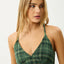 Lonnie Strappy - Seersucker Top - AfendsW253105 - HUG - HUNTER GREEN - XS