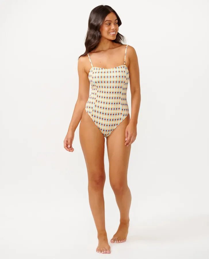 Lottie Check Good One Piece - Rip Curl0JZWSW - 1150 - Blue/Tangerine - L