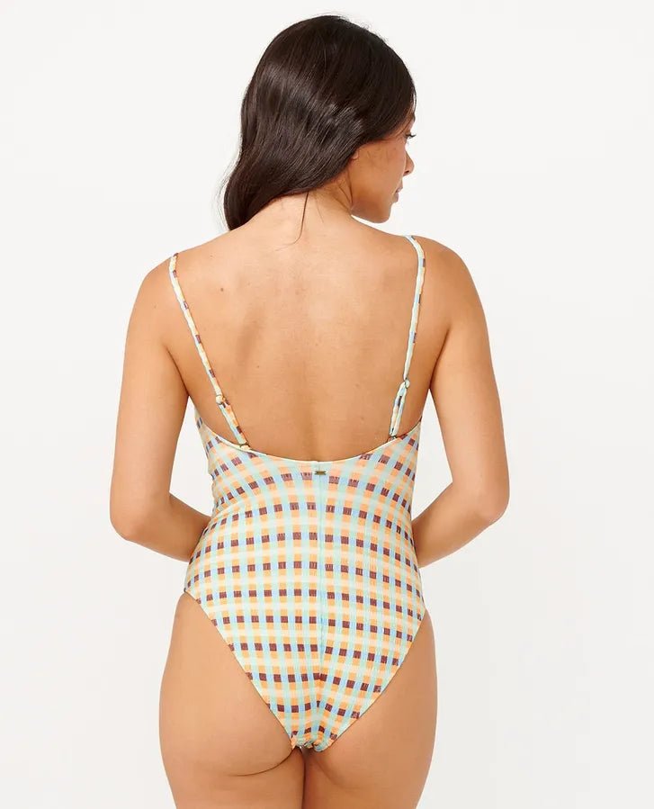 Lottie Check Good One Piece - Rip Curl0JZWSW - 1150 - Blue/Tangerine - L