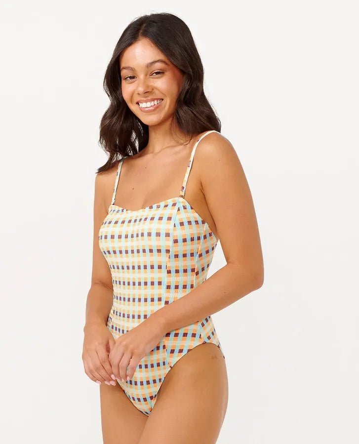 Lottie Check Good One Piece - Rip Curl0JZWSW - 1150 - Blue/Tangerine - L