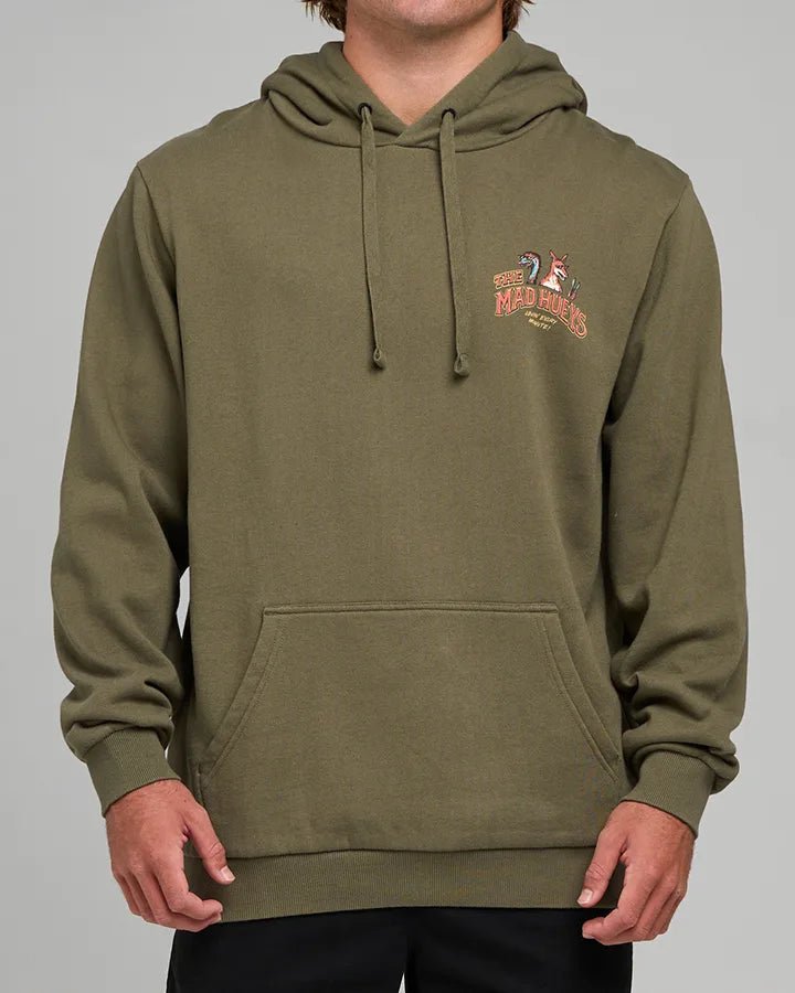 LOVING EVERY BBQ | HOODED PULLOVER - The Mad HueysH226M08006-OLIVE-S