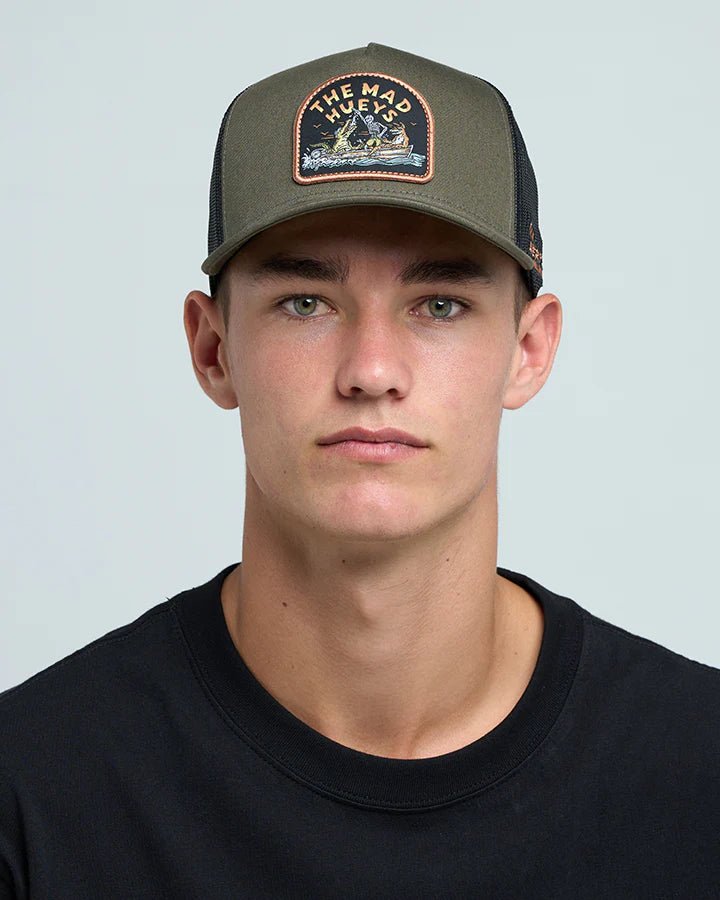 LOVING MANGROVES | TWILL TRUCKER -The Mad HueysH125M06008-OLIVE-OSFM
