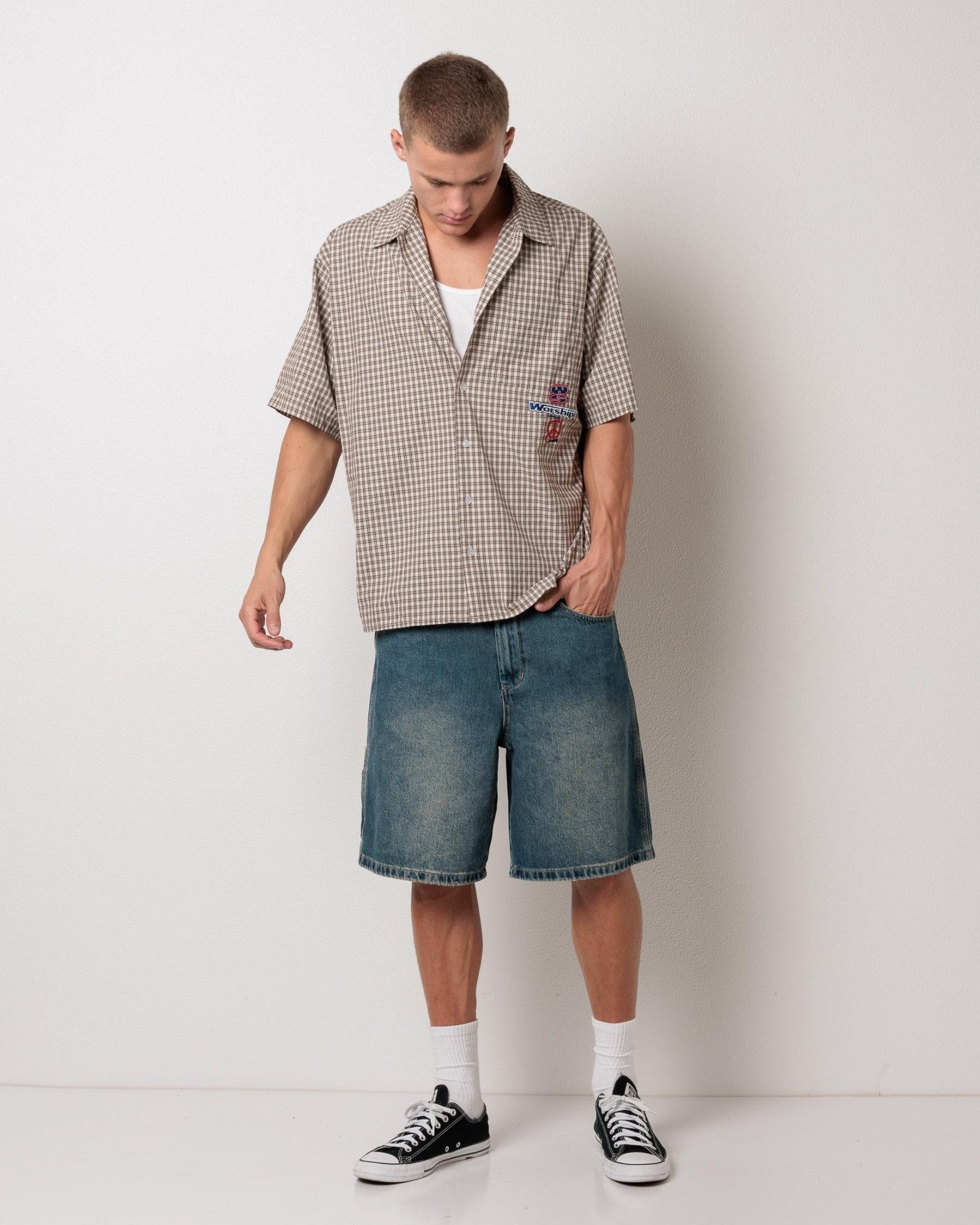 Low Goes Short Sleeve Shirt - WorshipPR25-202C-Brown-S