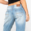 Low Rise Straight Leg Denim Jean - Rustypal1404 - bdb - Blasted Middy Blue - 10