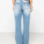 Low Rise Straight Leg Denim Jean - Rustypal1404 - bdb - Blasted Middy Blue - 10
